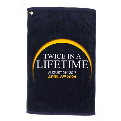 Solar Eclipse Twice In Lifetime 2024 Golf Towel