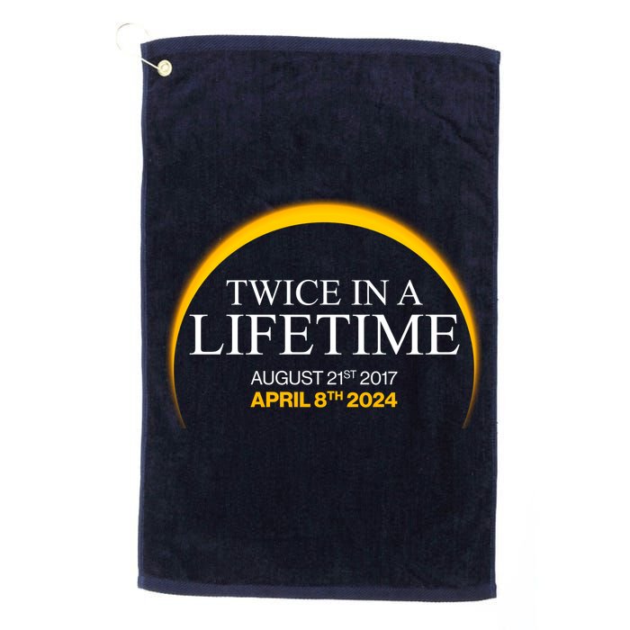 Solar Eclipse Twice In Lifetime 2024 Golf Towel