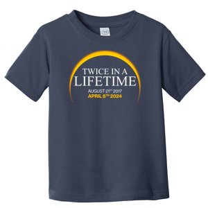 Solar Eclipse Twice In Lifetime 2024 Toddler T-Shirt