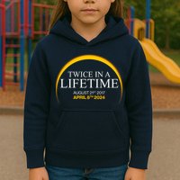 Solar Eclipse Twice In Lifetime 2024 Kids Hoodie