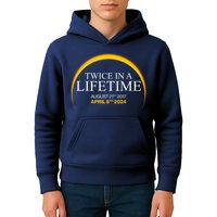 Solar Eclipse Twice In Lifetime 2024 Kids Hoodie