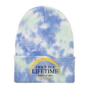 Solar Eclipse Twice In Lifetime 2024 Tie Dye 12in Knit Beanie