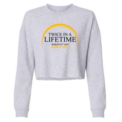 Solar Eclipse Twice In Lifetime 2024 Cropped Pullover Crew