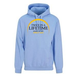 Solar Eclipse Twice In Lifetime 2024 Unisex Surf Hoodie