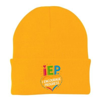 Special Education Teacher Support Iep I Encourage Progress Knit Cap Winter Beanie