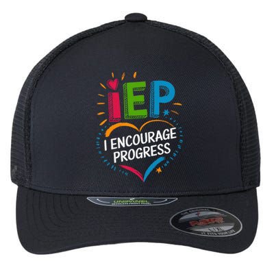 Special Education Teacher Support Iep I Encourage Progress Flexfit Unipanel Trucker Cap