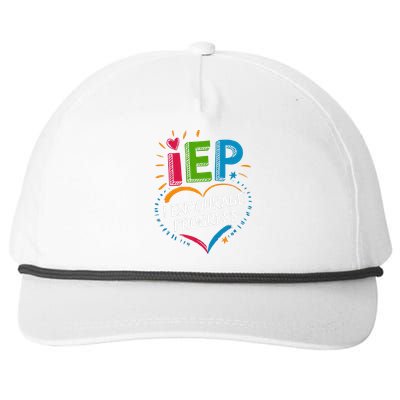 Special Education Teacher Support Iep I Encourage Progress Snapback Five-Panel Rope Hat