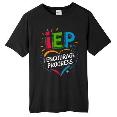 Special Education Teacher Support Iep I Encourage Progress Tall Fusion ChromaSoft Performance T-Shirt