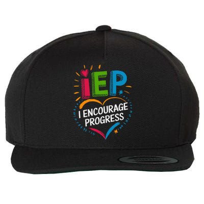 Special Education Teacher Support Iep I Encourage Progress Wool Snapback Cap