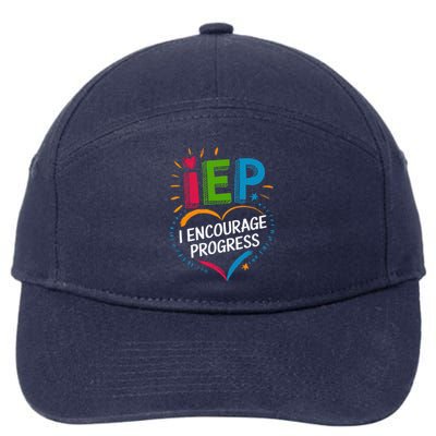 Special Education Teacher Support Iep I Encourage Progress 7-Panel Snapback Hat