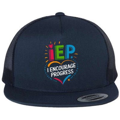 Special Education Teacher Support Iep I Encourage Progress Flat Bill Trucker Hat