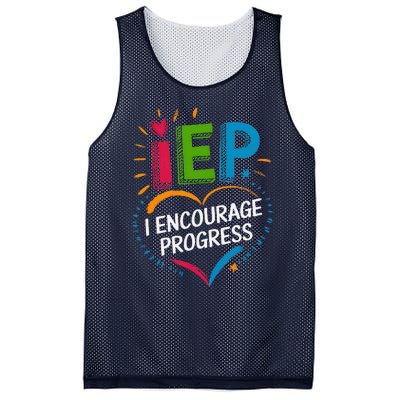 Special Education Teacher Support Iep I Encourage Progress Mesh Reversible Basketball Jersey Tank