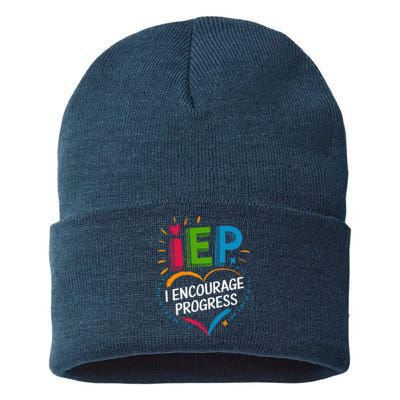 Special Education Teacher Support Iep I Encourage Progress Sustainable Knit Beanie