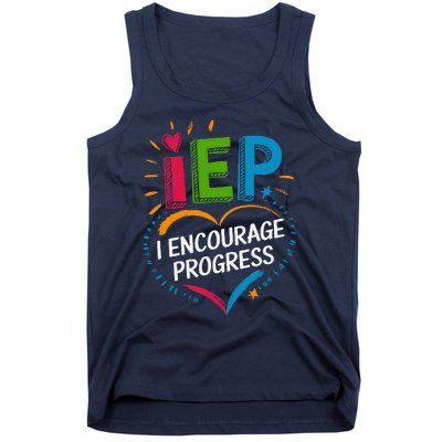 Special Education Teacher Support Iep I Encourage Progress Tank Top