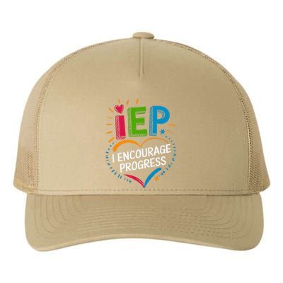 Special Education Teacher Support Iep I Encourage Progress Yupoong Adult 5-Panel Trucker Hat