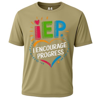 Special Education Teacher Support Iep I Encourage Progress Cooling Performance Crew T-Shirt