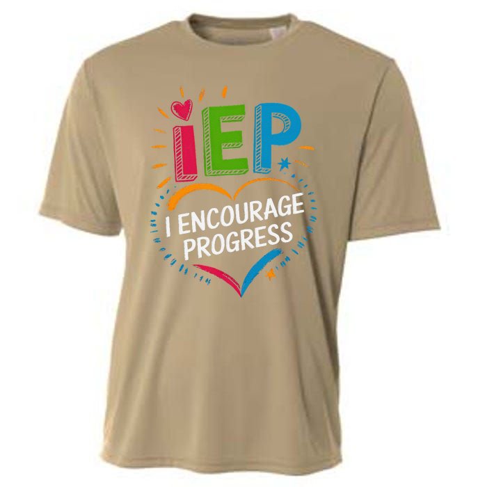 Special Education Teacher Support Iep I Encourage Progress Cooling Performance Crew T-Shirt