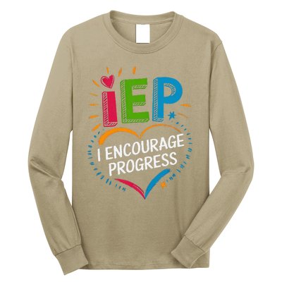 Special Education Teacher Support Iep I Encourage Progress Long Sleeve Shirt