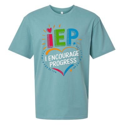 Special Education Teacher Support Iep I Encourage Progress Sueded Cloud Jersey T-Shirt