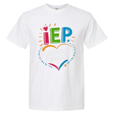 Special Education Teacher Support Iep I Encourage Progress Garment-Dyed Heavyweight T-Shirt