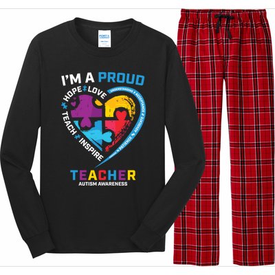 Special Ed Teacher Autism Awareness Funny Gift Autism Teachers Great Gift Long Sleeve Pajama Set