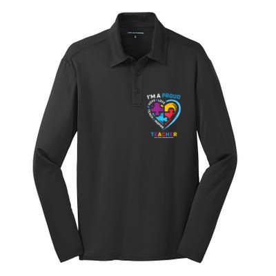 Special Ed Teacher Autism Awareness Funny Gift Autism Teachers Great Gift Silk Touch Performance Long Sleeve Polo