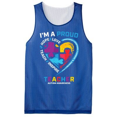 Special Ed Teacher Autism Awareness Funny Gift Autism Teachers Great Gift Mesh Reversible Basketball Jersey Tank