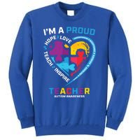 Special Ed Teacher Autism Awareness Funny Gift Autism Teachers Great Gift Tall Sweatshirt