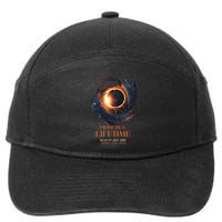 Solar Eclipse Twice In Lifetime 2024 Solar Eclipse 7-Panel Snapback Hat