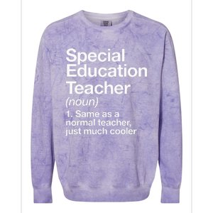 Special Education Teacher Definition Funny Back To School Colorblast Crewneck Sweatshirt