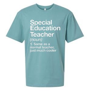 Special Education Teacher Definition Funny Back To School Sueded Cloud Jersey T-Shirt