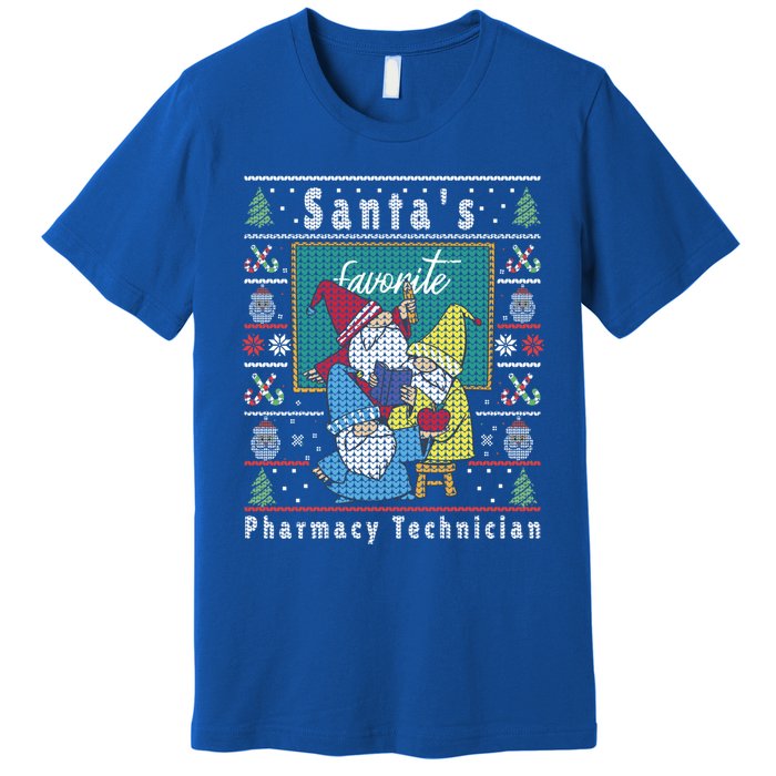 Santas Elfs Ugly Christmas Pharmacytechnician Gift Premium T-Shirt