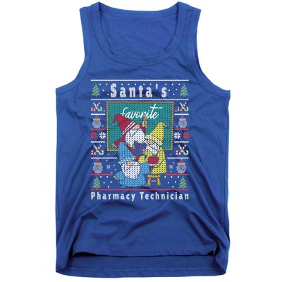 Santas Elfs Ugly Christmas Pharmacytechnician Gift Tank Top