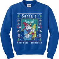 Santas Elfs Ugly Christmas Pharmacytechnician Gift Kids Sweatshirt