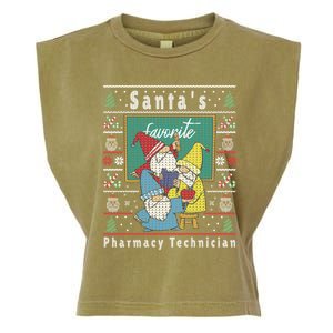 Santas Elfs Ugly Christmas Pharmacytechnician Gift Garment-Dyed Women's Muscle Tee