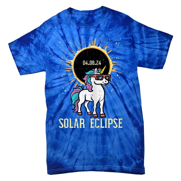 Solar Eclipse Unicorn 04.08.24 Teen Tie-Dye T-Shirt