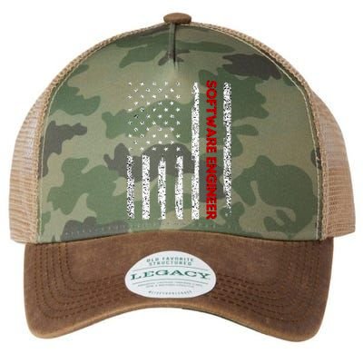 Software Engineer USA Flag Legacy Tie Dye Trucker Hat