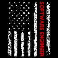 Software Engineer USA Flag Flexfit Unipanel Trucker Cap