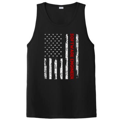 Software Engineer USA Flag PosiCharge Competitor Tank