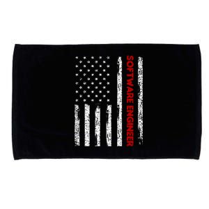 Software Engineer USA Flag Microfiber Hand Towel