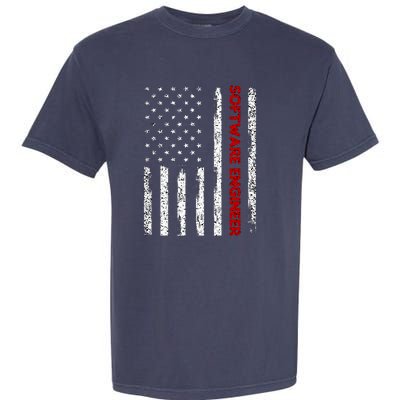 Software Engineer USA Flag Garment-Dyed Heavyweight T-Shirt