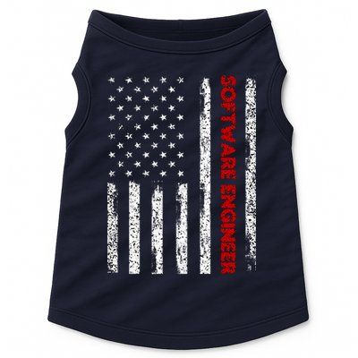 Software Engineer USA Flag Doggie Tank