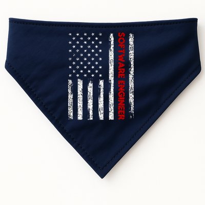 Software Engineer USA Flag USA-Made Doggie Bandana