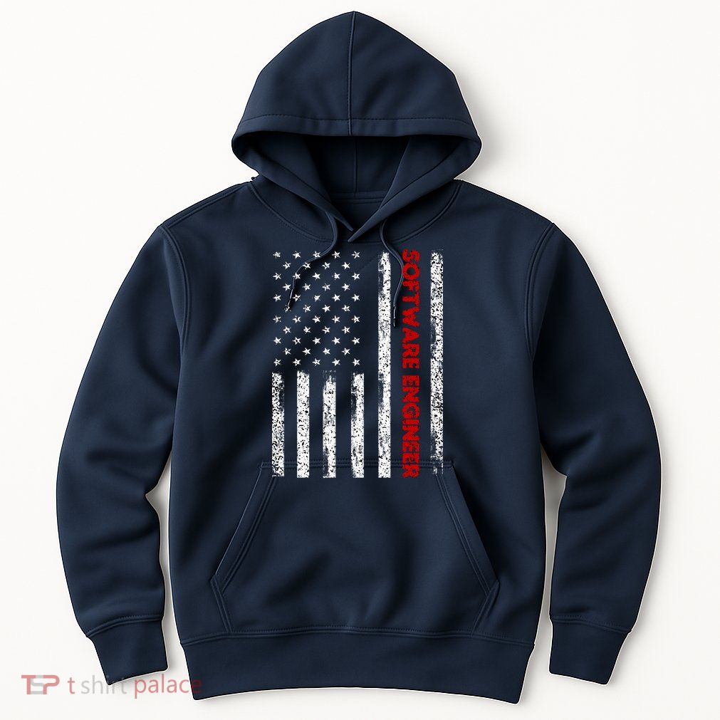 Software Engineer USA Flag Hoodie