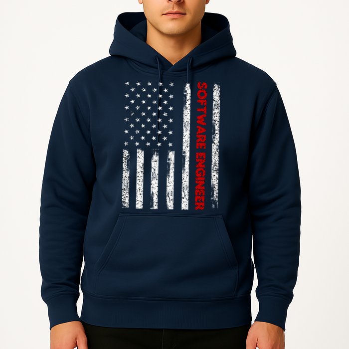 Software Engineer USA Flag Hoodie