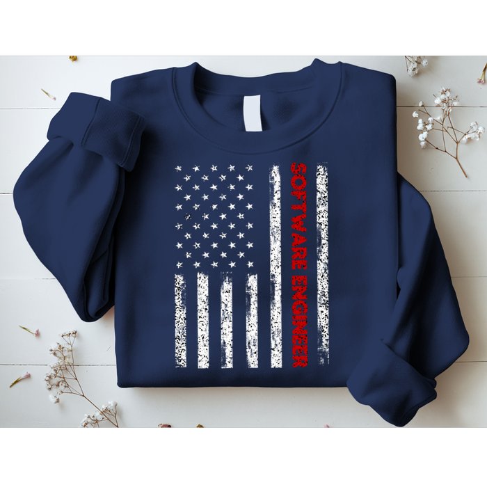 Software Engineer USA Flag Sweatshirt