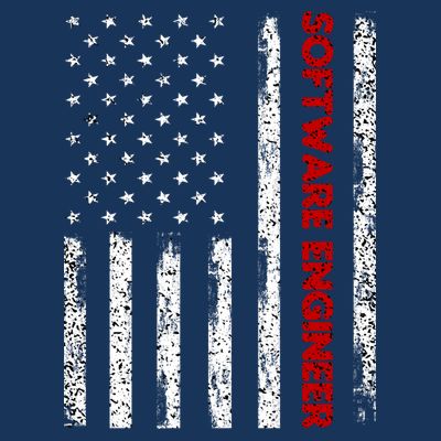 Software Engineer USA Flag T-Shirt