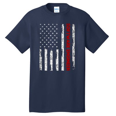 Software Engineer USA Flag Tall T-Shirt