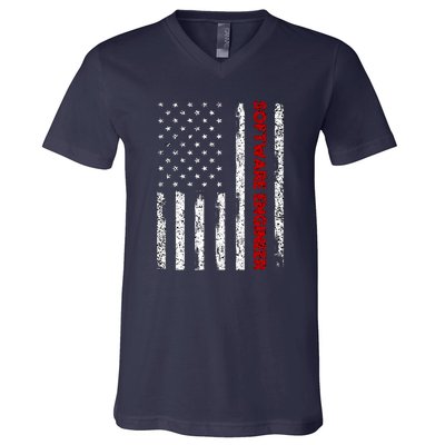 Software Engineer USA Flag V-Neck T-Shirt