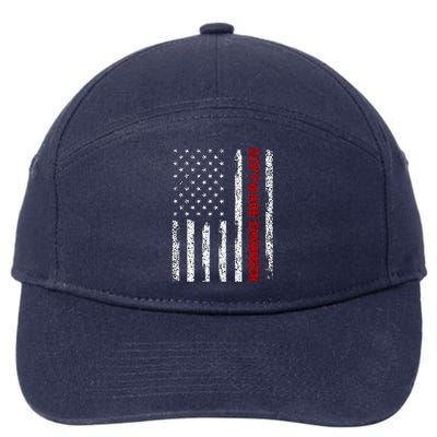 Software Engineer USA Flag 7-Panel Snapback Hat